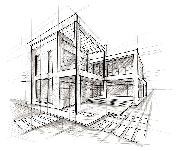 sketch-building اسکیس-ویلا